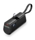 POWERBANK 4800mAh VENTION NEGRA - CARGA RAPIDA 22,5W - CONECTOR USB-C PLEGABLE