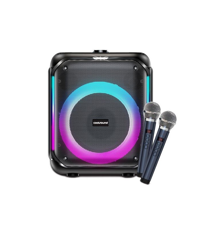 ALTAVOZ PORTATIL KARAOKE COOLSOUND PARTYBOX 8" 30W RMS - BAT  2400mAh - ILUMINACION LED