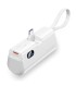 POWERBANK 4800mAh VENTION BLANCA - CARGA RAPIDA 22,5W - CONECTOR USB-C PLEGABLE