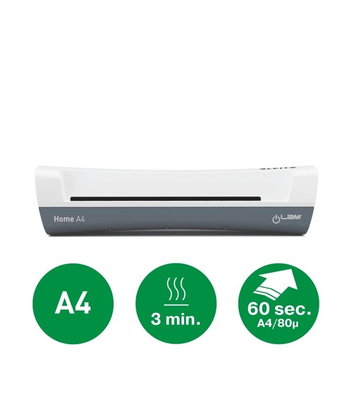 PLASTIFICADORA A4 LEITZ iLAM HOME - CALENTAMIENTO EN 3 MINUTOS - VELOCIDAD 300mm-min