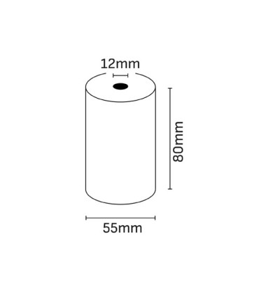 ROLLO DE PAPEL TERMICO OQONOS 80x55x12mm SIN BPA