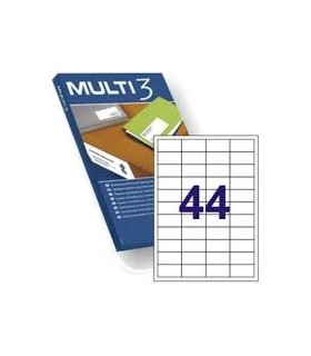 ETIQUETAS ADHESIVAS MULTI3 48,5x25,4mm - PAQUETE DE 100 HOJAS
