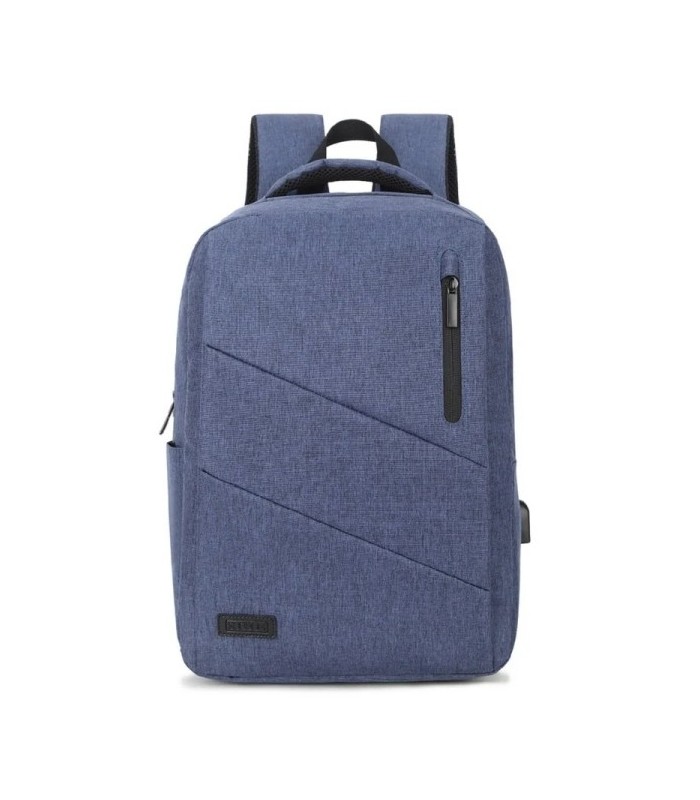 MOCHILA SUBBLIM CITY BACKPACK AZUL PARA PORTATILES HASTA 15,6" - ACOLCHADA - PUERTO USB
