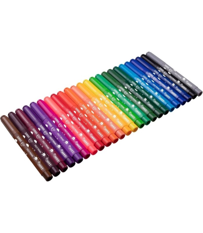 ESTUCHE 24 ROTULADORES JUMBO JOVI FELT PENS - PUNTA 5 8mm - TINTA DE GRAN FIJACION