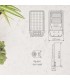 FAROLA SOLAR LED BUAT GSC CON SENSOR CREPUSCULAR Y MOVIMIENTO 7W LUZ BLANCA 6500K 700Lm 