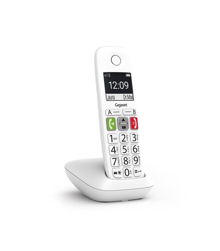 TELEFONO INALAMBRICO GIGASET E290 BLANCO - VOLUMEN CON AMPLIFICADOR - PANTALLA GRANDE