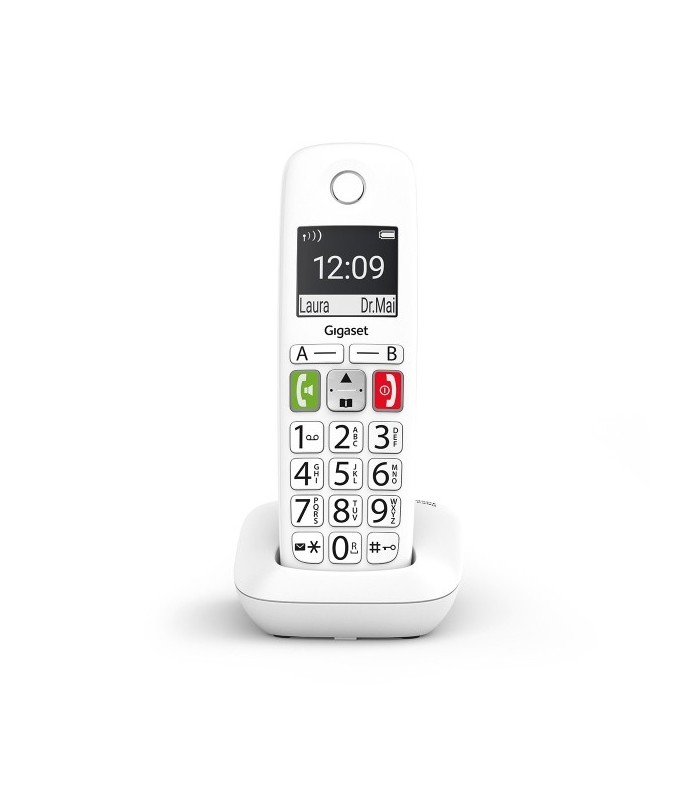 TELEFONO INALAMBRICO GIGASET E290 BLANCO - VOLUMEN CON AMPLIFICADOR - PANTALLA GRANDE