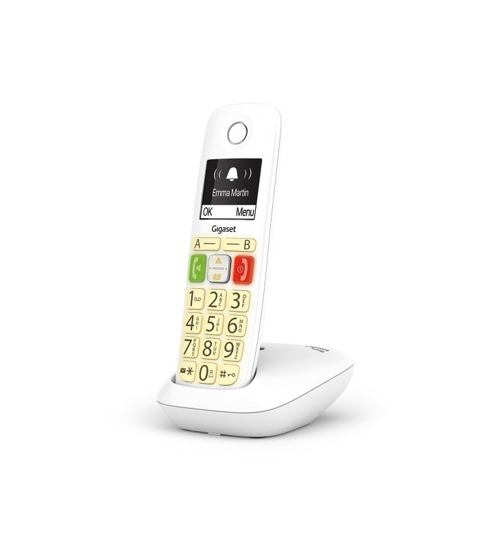 TELEFONO INALAMBRICO GIGASET E290 BLANCO - VOLUMEN CON AMPLIFICADOR - PANTALLA GRANDE