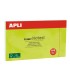 NOTAS ADHESIVAS FUNNY APLI 125x75mm VERDE FLUORESCENTE - BLOC DE 100 HOJAS