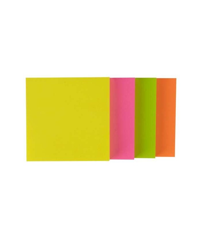 CUBO 400 NOTAS ADHESIVAS FLUORESCENTES FUNNY APLI 75x75mm - COLORES SURTIDOS