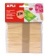 PALOS DE POLO DE MADERA NATURAL APLI 114x10mm - PACK 50 UNIDADES - COLOR MADERA
