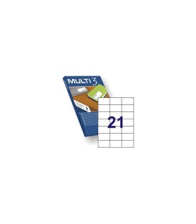 ETIQUETAS ADHESIVAS MULTI3 70x42,4 mm - PAQUETE DE 100 HOJAS