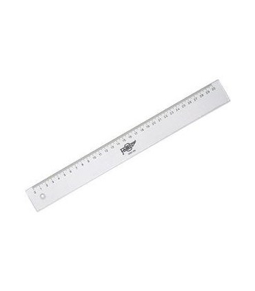 REGLA PLASTICO TRANSPARENTE 30CM FAIBO
