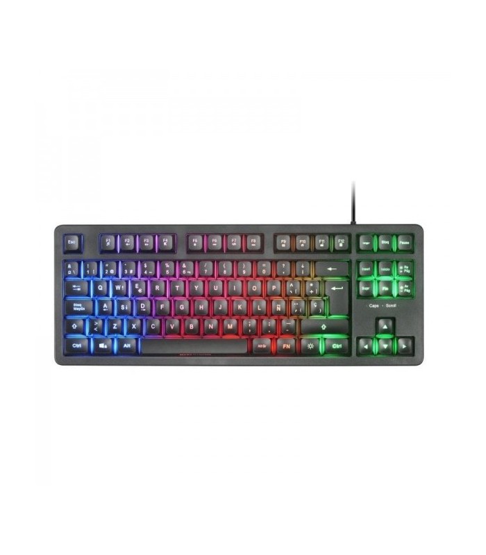 TECLADO USB UNIVERSAL MARS GAMING MK023 NEGRO - ILUMINACION FRGB LED - ANTI-GHOSTING