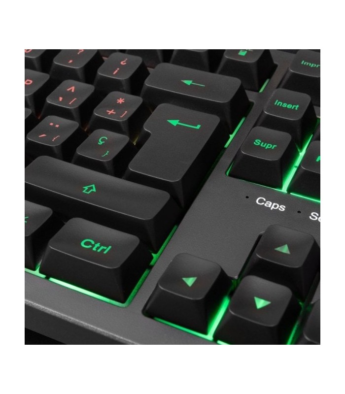 TECLADO USB UNIVERSAL MARS GAMING MK023 NEGRO - ILUMINACION FRGB LED - ANTI-GHOSTING