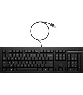 TECLADO USB HP 125 NEGRO - TECLAS DE EMBRAGUE TIPO PLUNGER - INDICADORES LED