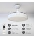 VENTILADOR TECHO LUGELA GSC LUZ CCT REGULABLE Y MANDO Ø107 3 ASPAS RETRÁCTILES DC BLANCO