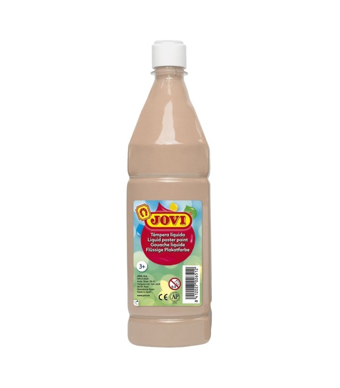 TEMPERA ESCOLAR JOVI CARNE 1 LITRO - ALTO PODER CUBRIENTE - SECADO RAPIDO