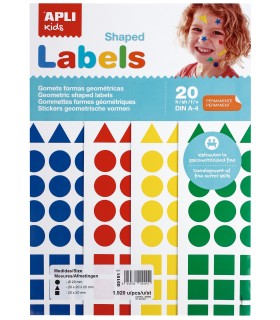 BOLSA GOMETS A4 APLI 20 MM COLORES Y FORMAS SURTIDAS 20 HOJAS 1920 GOMETS
