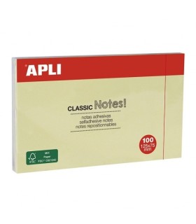 NOTAS ADHESIVAS 125X75 MM 100 HOJAS APLI