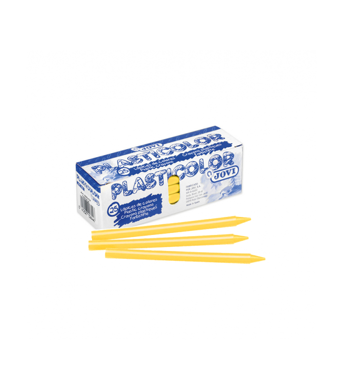 CERAS PLASTICOLOR JOVI UNICOLOR AMARILLO 25 UNIDADES