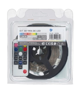PACK TIRA LED 3 METROS 7,2W-M LUZ RGB SMD5050 IP20 GSC EVOLUTION