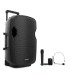 ALTAVOZ TROLLEY AUDIBAX DENVER 15" ACTIVO + 1 MICROFONO MANO + 1 DIADEMA - 120W RMS