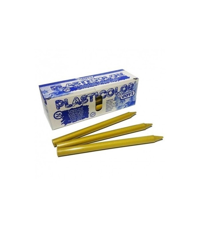 CERAS PLASTICOLOR JOVI UNICOLOR ORO 25 UNIDADES