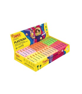 PLASTILINA JOVI FLUORESCENTE 50gr  CAJA 30 UNIDADES