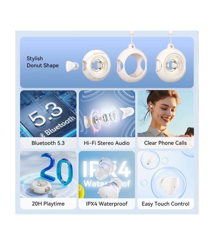 AURICULARES INALAMBRICOS VENTION TINY T17 BLANCOS - BLUETOOTH 5 3 - AUTONOMIA 6 HORAS