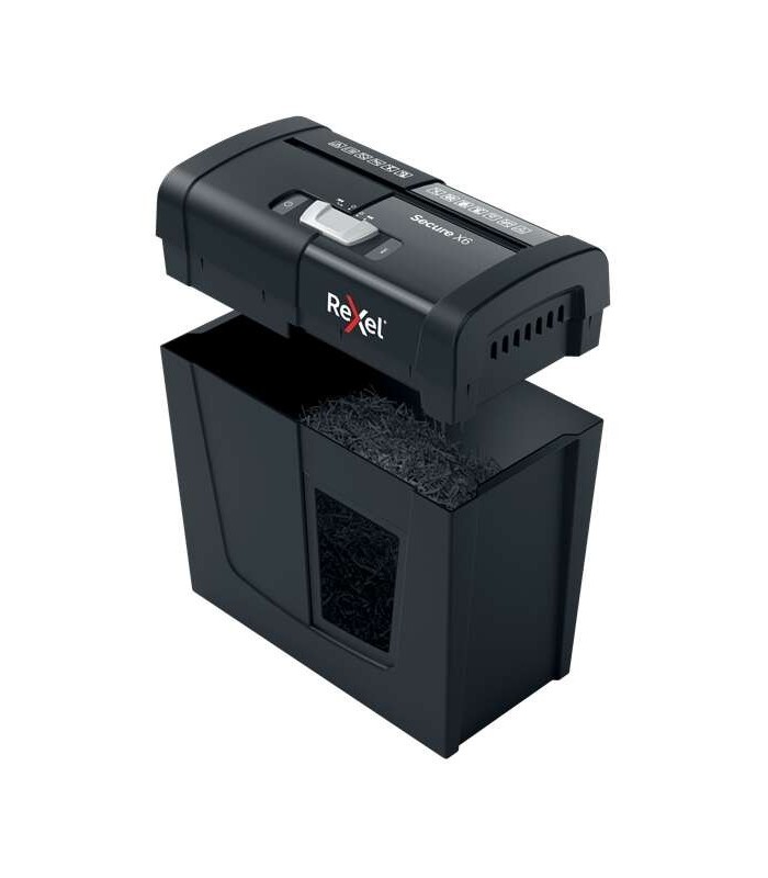 DESTRUCTORA REXEL SECURE X6 - CORTE PARTICULAS P-4 - DESTRUYE HASTA 6 HOJAS - CAPACIDAD 10