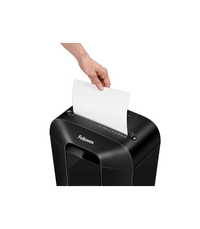 DESTRUCTORA FELLOWES POWERSHRED LX70 NEGRA - CORTE PARTICULAS P-4 - DESTRUYE HASTA 11 HOJA