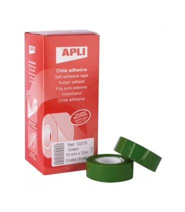 CINTA ADHESIVA COLOR VERDE 19X33 APLI