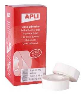CINTA ADHESIVA COLOR BLANCO 19X33MM APLI