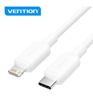 CABLE USB-C 2 0 LIGHTNING VENTION BLANCO - USB TIPO-C A LIGHTNING MACHO - 2 METROS