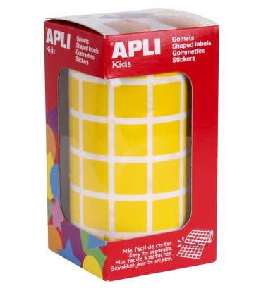 GOMET CUADRADO AMARILLO 15MM APLI