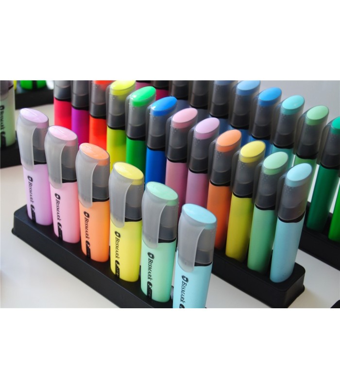 ROTULADOR FLUORESCENTE LONG LIFE 12 COLORES BISMARK