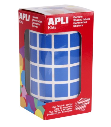 GOMET CUADRADO AZUL 15MM APLI