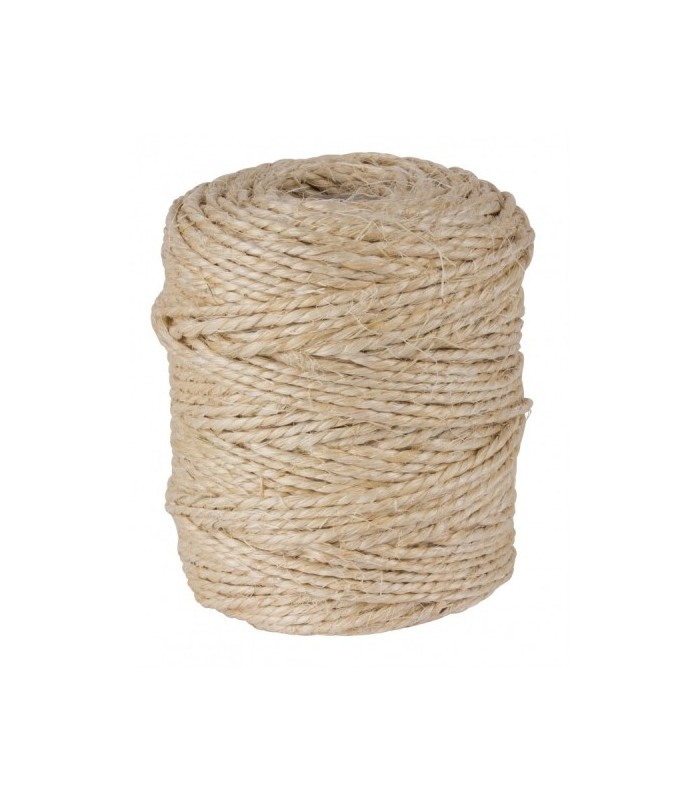 BOBINA CUERDA SISAL 2 CABOS 400gr  100 METROS - ALTA RESISTENCIA - COLOR MARRON