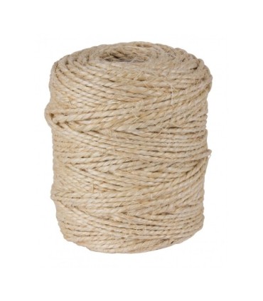 BOBINA CUERDA SISAL 2 CABOS 400gr  100 METROS - ALTA RESISTENCIA - COLOR MARRON