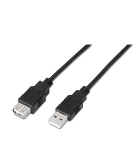 CABLE USB ALARGADOR AISENS NEGRO - USB-A MACHO A USB-A HEMBRA 2 0 - 3 METROS