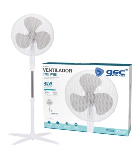 VENTILADOR DE PIE GSC BLANCO 45W - 43cm