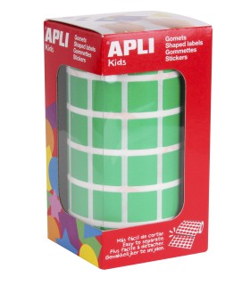 GOMET CUADRADO VERDE 15MM APLI