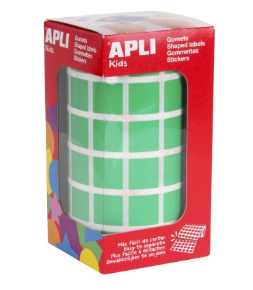 GOMET CUADRADO VERDE 15MM APLI