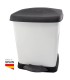 CUBO DE BASURA GSC CON PEDAL 20 LITROS - COLOR NEGRO Y AZUL