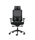 SILLA DE OFICINA OQONOS CHERG 018 NEGRA - REPOSABRAZOS 4D - ASIENTO DESLIZANTE