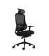 SILLA DE OFICINA OQONOS CHERG 018 NEGRA - REPOSABRAZOS 4D - ASIENTO DESLIZANTE