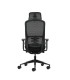 SILLA DE OFICINA OQONOS CHERG 018 NEGRA - REPOSABRAZOS 4D - ASIENTO DESLIZANTE