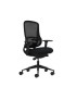 SILLA DE OFICINA OQONOS CHERG 021 NEGRA - REPOSABRAZOS 4D - ASIENTO DESLIZANTE