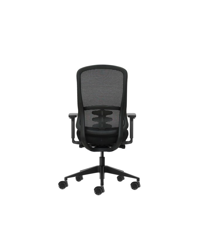 SILLA DE OFICINA OQONOS CHERG 021 NEGRA - REPOSABRAZOS 4D - ASIENTO DESLIZANTE